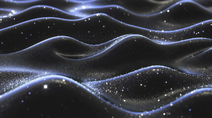 Poster - Silver sand and starlight texture with chaotic waves for elegant design inspiration