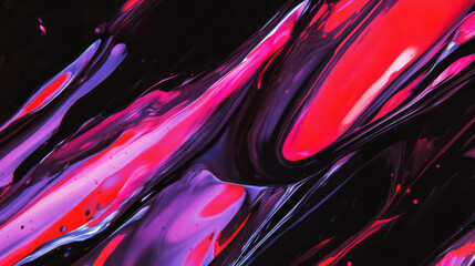 Poster - Abstract chaotic pattern of smudged ink and streaks in vivid colors for artistic backgrounds