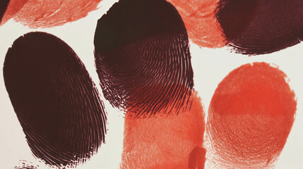 Aufkleber - Abstract pattern of smudges and fingerprints in red and black