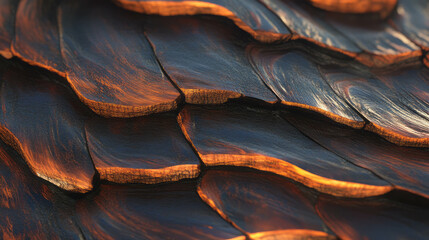 Poster - Intricate texture of snakewood with chaotic grain patterns