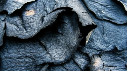 Poster - Textured torn burnt paper with white ash detail for abstract art and design projects