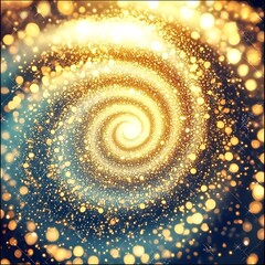 Poster - Enigmatic spiral shaped object surrounded by a twinkling star field capturing the essence of cosmic beauty