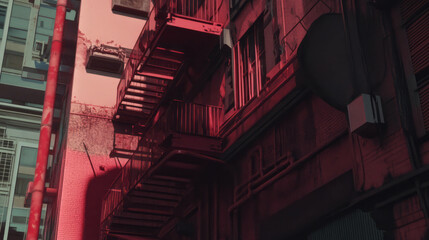 Aufkleber - Urban decay and chaotic texture in industrial cityscape
