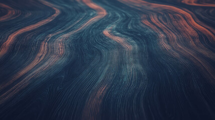 Poster - Abstract vera wood texture with lustrous chaotic waves