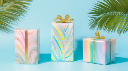 Poster - Vibrant wrapping paper patterns with abstract chaos for gift presentation