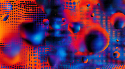 Poster - Vibrant y2k geometric shapes and patterns - retro design for creative projects