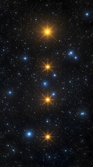 Wall Mural - constellations shining brightly in the night sky depicting various star patterns in a tranquil and s