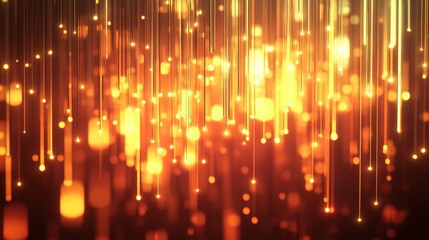 Abstract coding concept with glowing lines and symbols, symbolizing innovation and digital transformation.