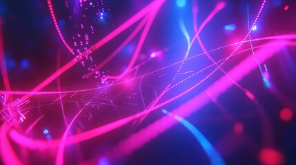 Abstract coding concept with glowing lines and symbols, symbolizing innovation and digital transformation.