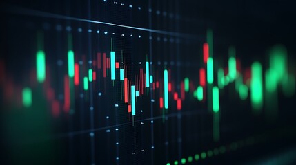 Poster - Colorful Financial Chart Displaying Market Trends and Price Fluctuations in Modern Trading Environment
