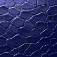 Poster - Blue Crocodile Hide: A Detailed Look at the Textured Leather Surface in a Rich, Deep Hue.