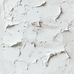 Poster - Textured White: Impasto Layers and Subtle Imperfections in an Abstract Canvas Surface Close-Up