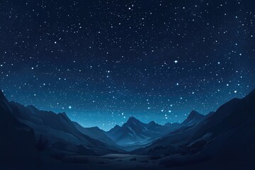 Wall Mural - Big Dipper Constellation in the Amazing Starry Night Sky with Ursa Major Galaxy