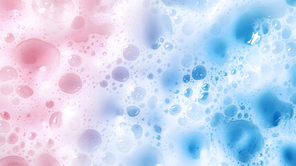 Poster - Soft Bubble Foam with Pastel Shades of Blue and Pink Perfect for Backgrounds and Textures : Generative AI