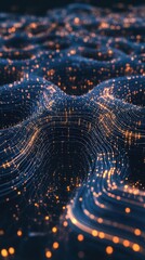 Fototapete - A stunning wave of light displaying beautiful patterns and colors in an artistic visual representation