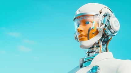 Poster - Futuristic Medical Robot with Advanced Technology and Artificial Intelligence in Healthcare Setting