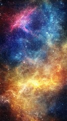 Poster - Ethereal nebula with dazzling stars in the background creating a stunning scene of cosmic beauty