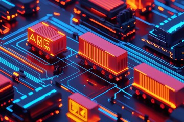 Poster - Futuristic Concept of Smart Logistics Network in Real Time with IoT Technology Integration