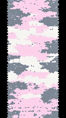 Aufkleber - Pixelated pink camouflage pattern with gray accents on seamless repeat vertical background