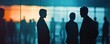© Alokya - Businessmen talking, urban setting, blurred crowd