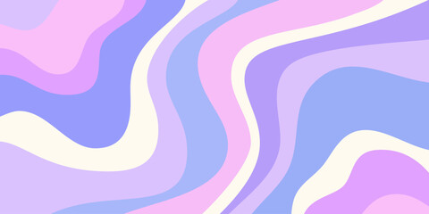 Poster - Cool Wavy Trippy Y2k Background. Trendy Groovy Abstract Psychedelic Pattern. Colorful Geometric Abstraction Art.