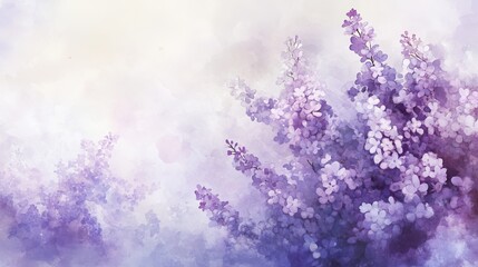 Poster - Vibrant watercolor flowers create an abstract spring atmosphere with soft hues and gentle forms