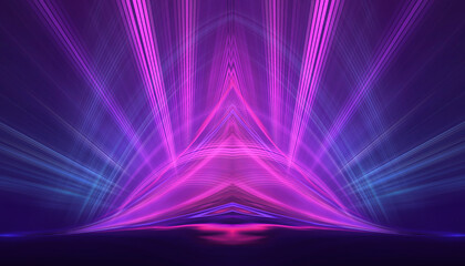 Wall Mural - abstract neon background with bright elements.