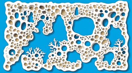 Poster - Abstract perforated surface with porous structure, generative algorithm design
