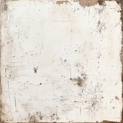 Aufkleber - Distressed White Board: Faded Paint Texture with Scratches and Grime, Rustic Surface for Background Use
