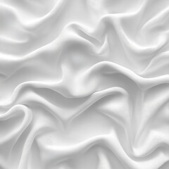 Aufkleber - Elegant White Fabric Texture: Soft Waves and Subtle Folds for Backgrounds and Designs
