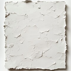 Poster - Textured White Surface: A Monochromatic Relief of Plaster or Paint with Rough Edges and Subtle Shadows