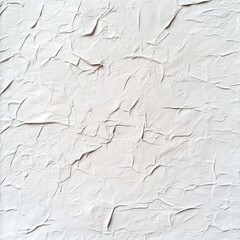 Aufkleber - White Textured Surface: Close-up of Cracked Plaster or Paint for a Distressed and Abstract Background Effect 
