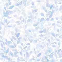 Poster - Pastel-colored flowers and leaves in a delicate, ditsy style, blended together in a seamless watercolor pattern
