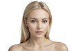 © larrui - A woman with blonde hair and a pale complexion. She has a very clean and simple look