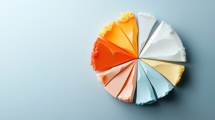 Poster - A colorful pie chart is cut into slices, each with a different color