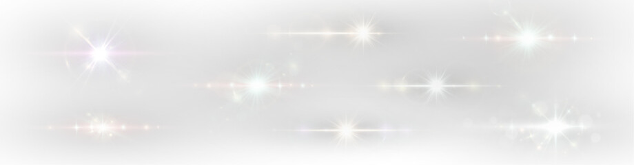 Wall Mural - Vibrant rainbow light streaks forming a dazzling abstract design. Glowing beams, shimmering sparkles, and futuristic bokeh flares create an explosion of energy, ideal for disco themes, backgrounds