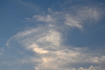Wall Mural - cloud spreading on twilight sunset sky in evening  