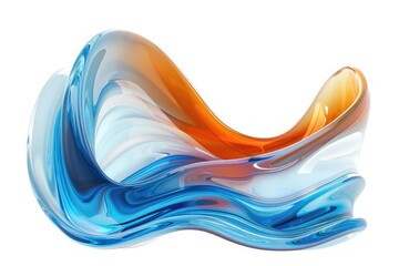 Wall Mural - Blue and orange water liquids abstract background. MZ 
