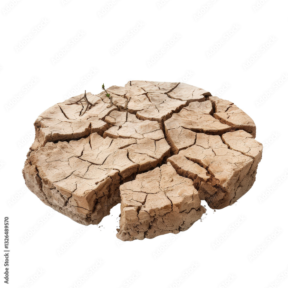 Dry cracked earth texture showing the impact of drought on the ...