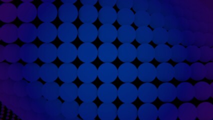 Leinwandbilder - Wavy dot pattern in deep blue tones on a dark background, creating an abstract, futuristic design with a sense of depth, movement, and optical illusion.......
