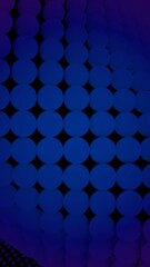 Leinwandbilder - Wavy dot pattern in deep blue tones on a dark background, creating an abstract, futuristic design with a sense of depth, movement, and optical illusion.......