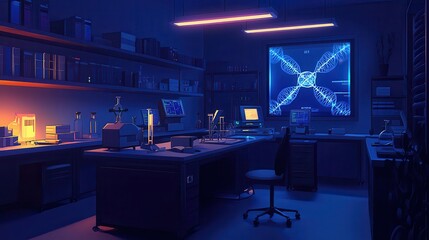 Poster - Modern Laboratory Interior with Advanced Technology and Equipment