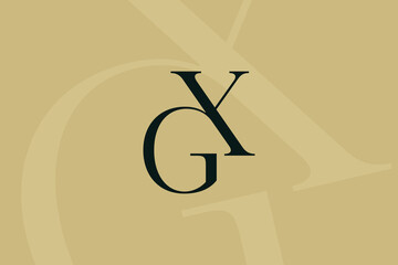 Poster - xg or gx letter logo icon design. classic style luxury initials monogram.