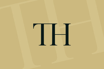 Poster - th or ht letter logo icon design. classic style luxury initials monogram.