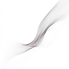 Aufkleber - Abstract Flowing Lines on White Background: Minimalist Design with Subtle Movement and Grace