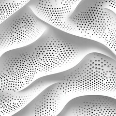 Aufkleber - Abstract White Perforated Waves: A Modern Architectural Detail with Light and Shadow Play (Detailed Close-Up)