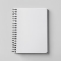 Poster - Blank Spiral Notebook on White Background: Perfect for Notes, Sketches, and Creative Projects