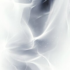 Poster - Elegant White Abstract Background with Flowing Lines and Sparkling Light Effects for Modern Design