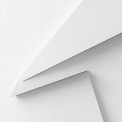 Poster - Minimalist White: An Abstract Composition of Lines, Planes, and Subtle Shadows