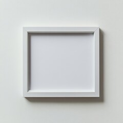 Poster - Minimalist White Frame Mockup on Textured White Wall: Showcase Artwork or Photos with Clean, Modern Style